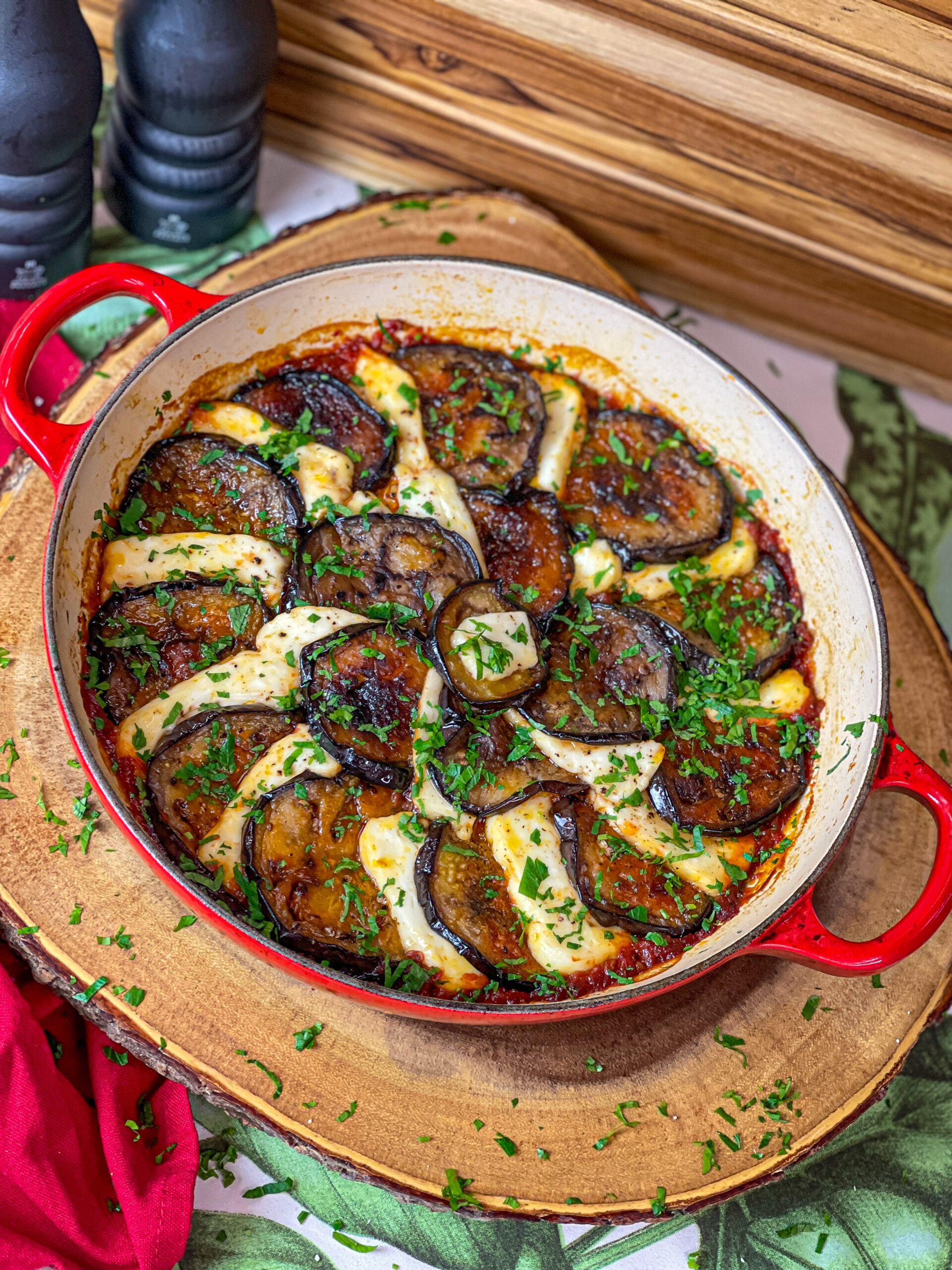 Eggplant and Halloumi Bake with Tomato and Za'atar