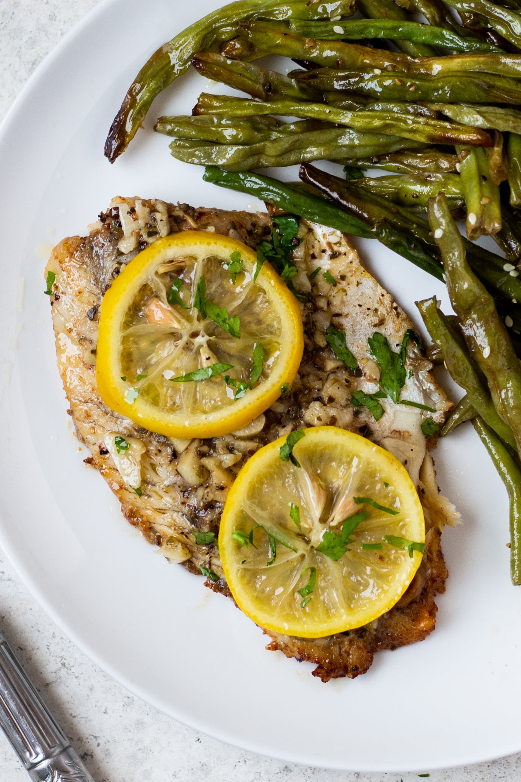 Pan-Seared Sea Bass with Lemon-Oregano Olive Oil