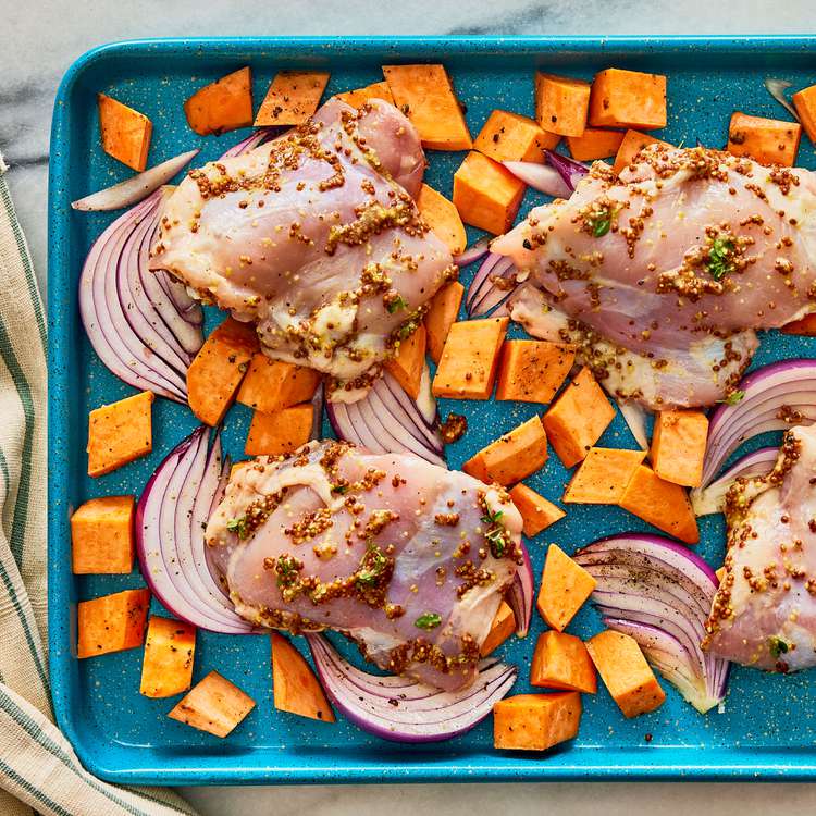 Sheet Pan Chile-Lime Chicken with Roasted Sweet Potatoes