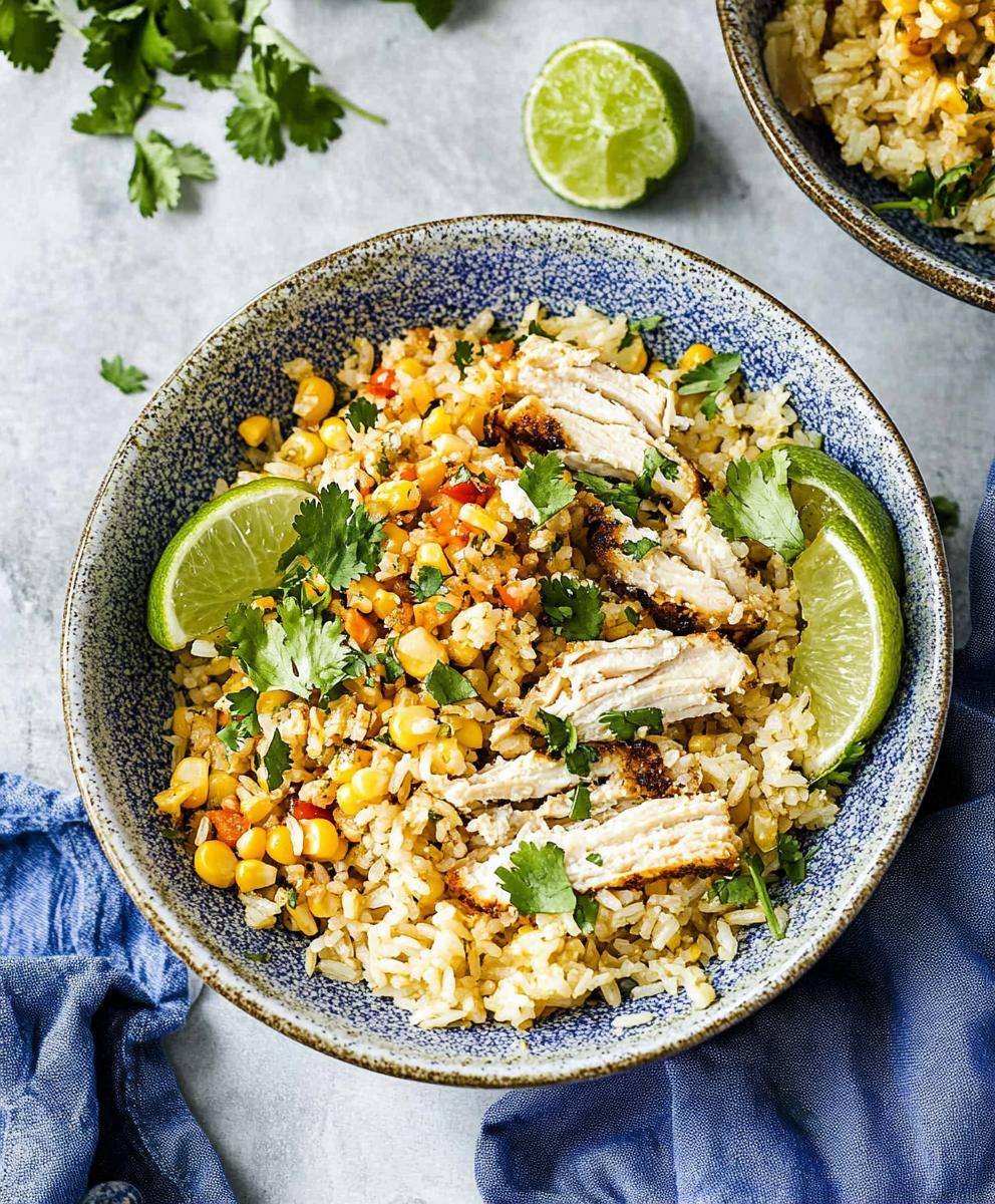 One-Pot Mexican Street Corn Rice Bowl