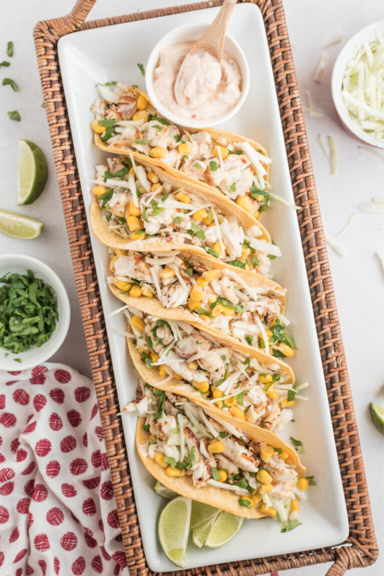 Mexican Street-Style Fish Tacos with Chipotle Crema