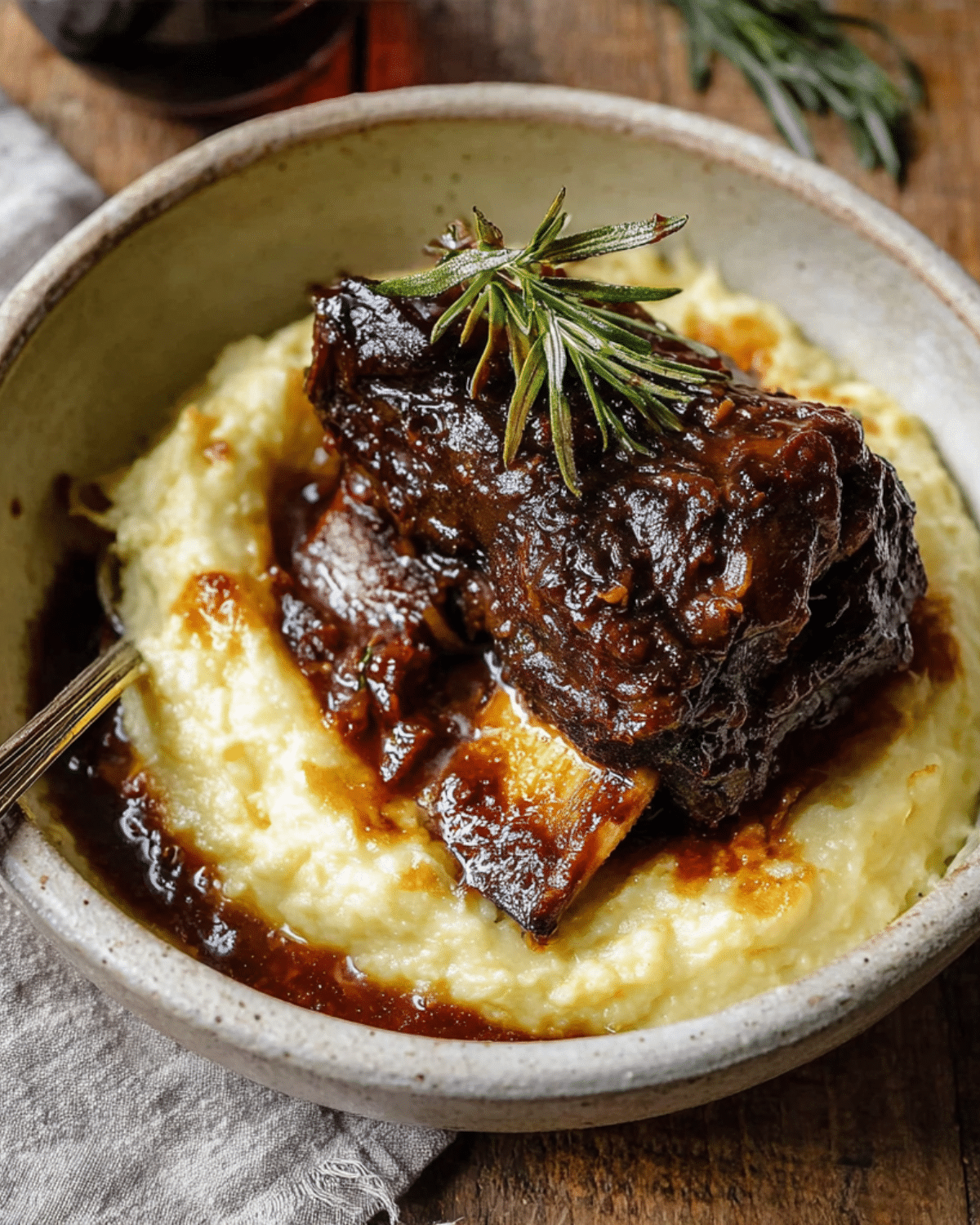 Velvet Braised Short Ribs with Rosemary