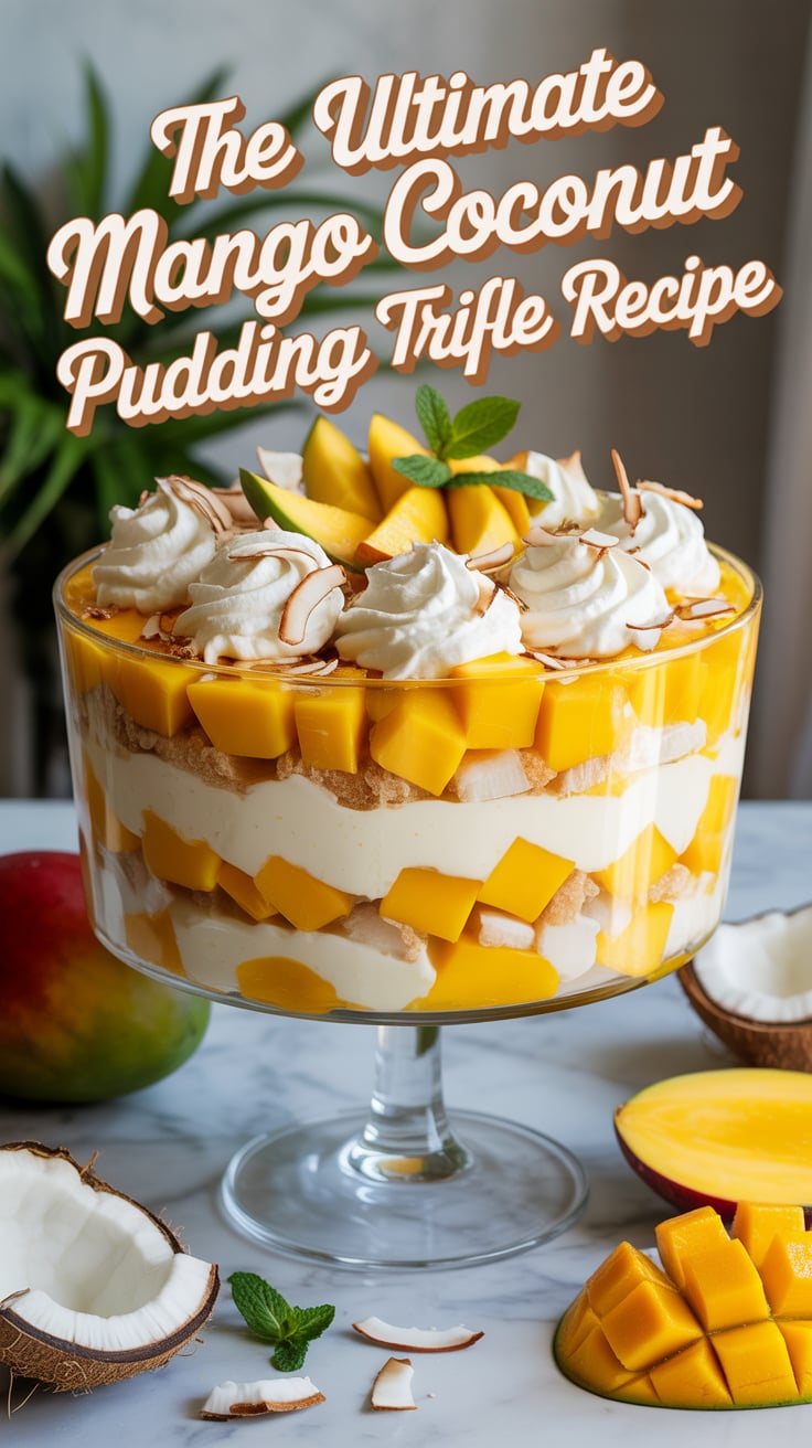 No-Bake Coconut Mango Trifle