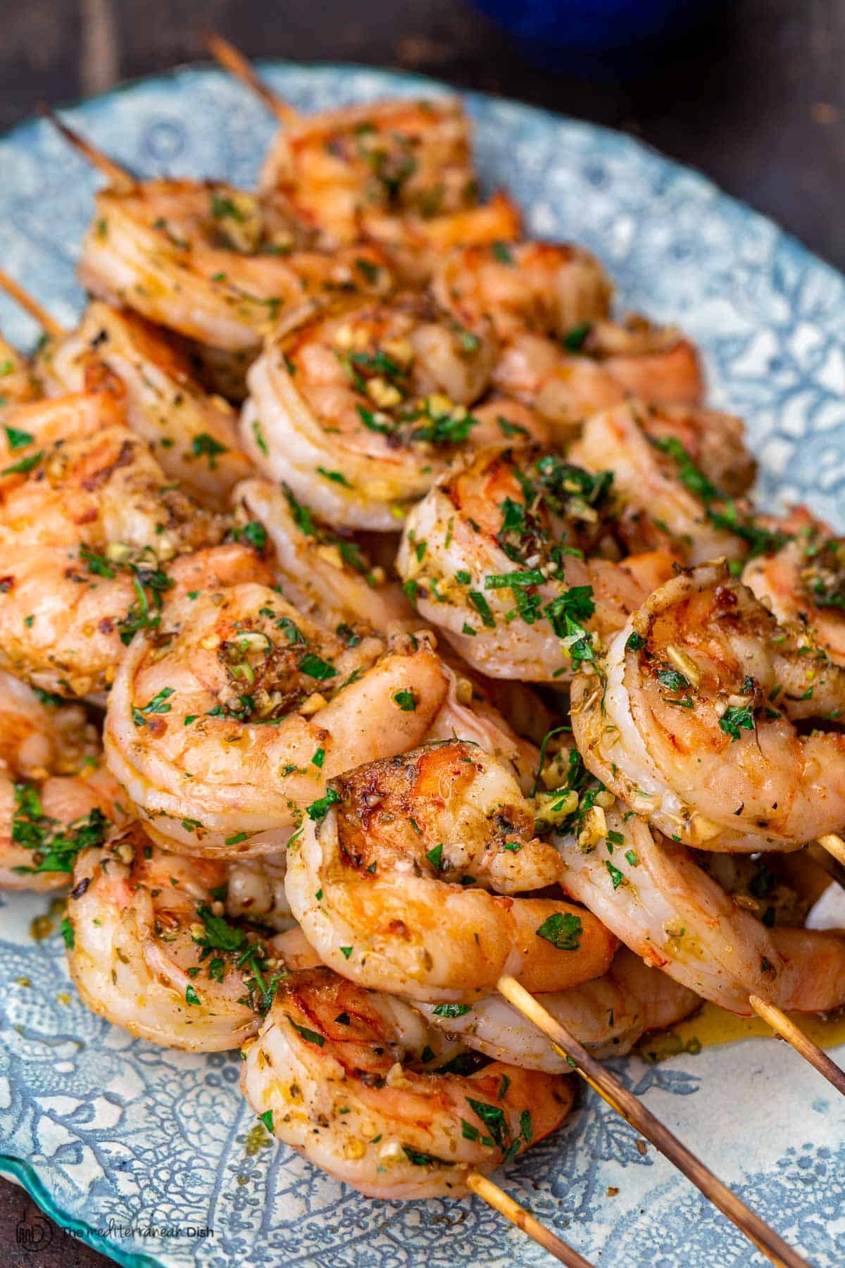 Citrus-Marinated Grilled Shrimp Skewers with Garlic and Cilantro