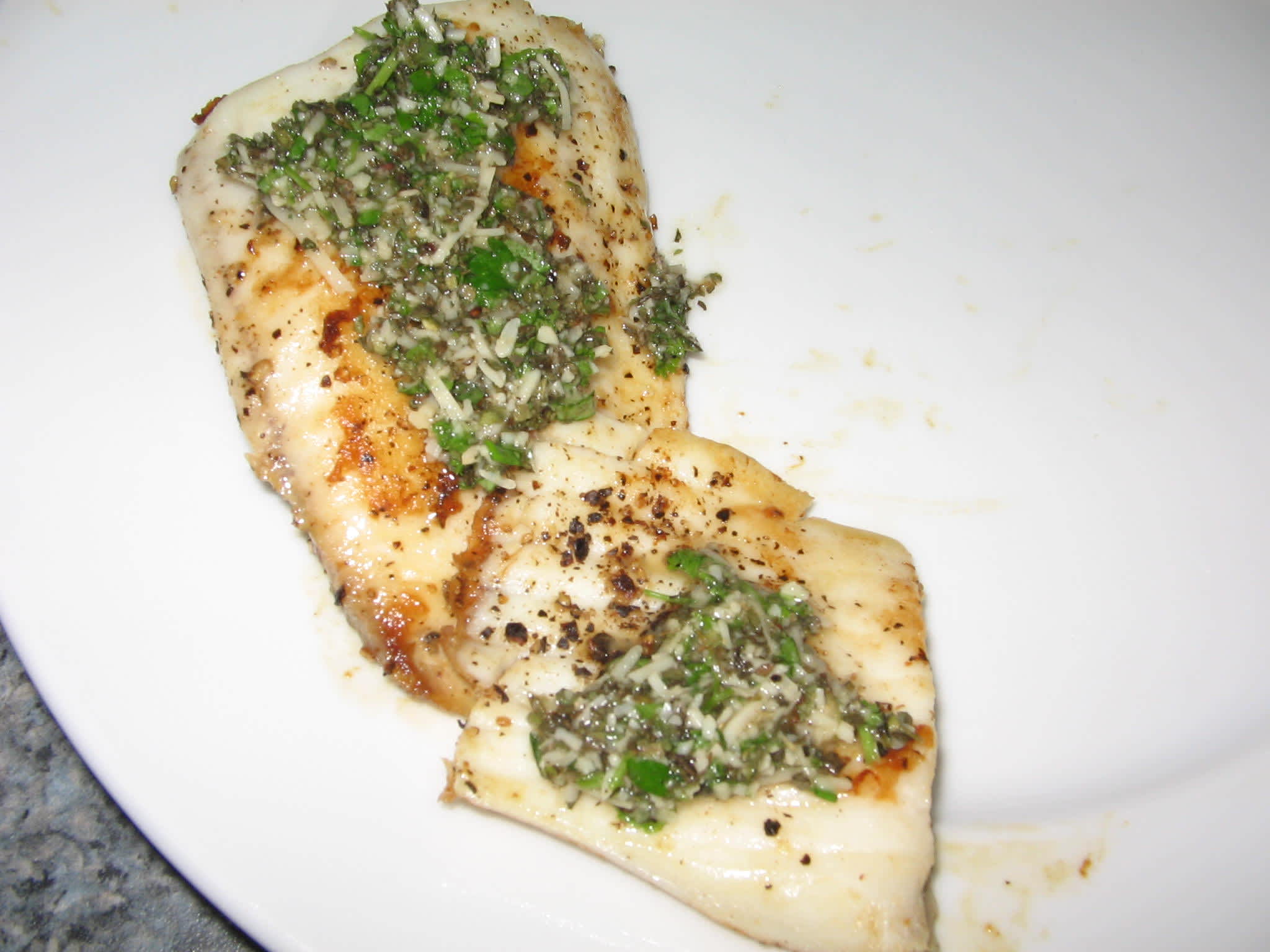 Pan-Seared Cod with Steamed Zucchini and Basil Oil