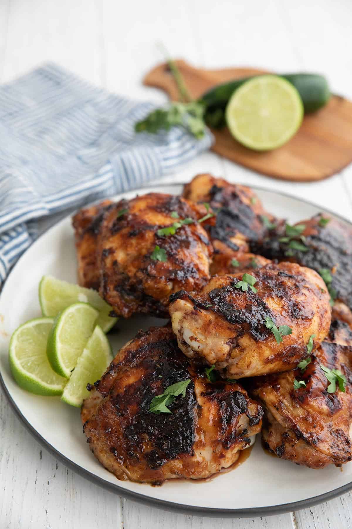 Woodfire-Grilled Chipotle Lime Chicken Thighs