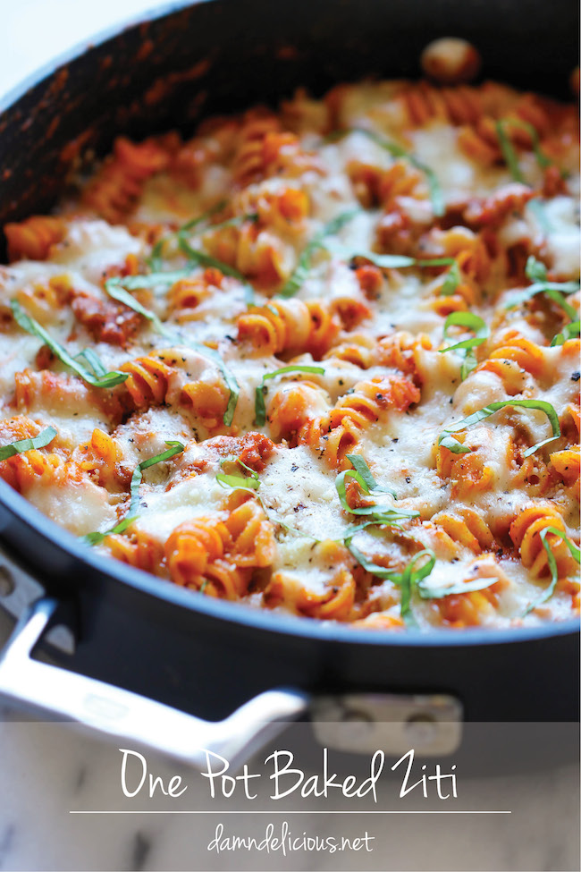 One-Pot Tomato Basil Baked Ziti