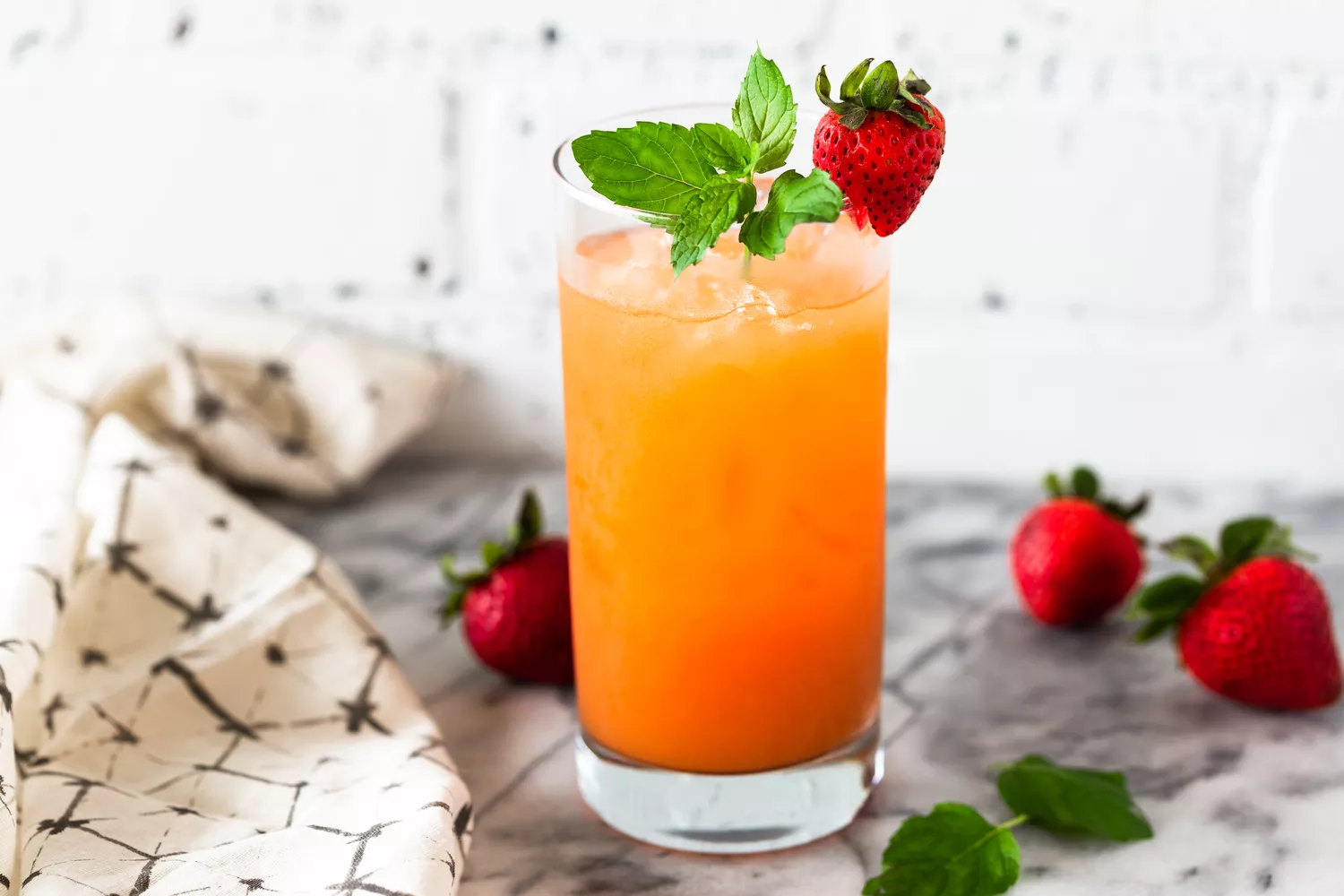Blended Tropical Zombie with Spiced Rum and Fruit Juices