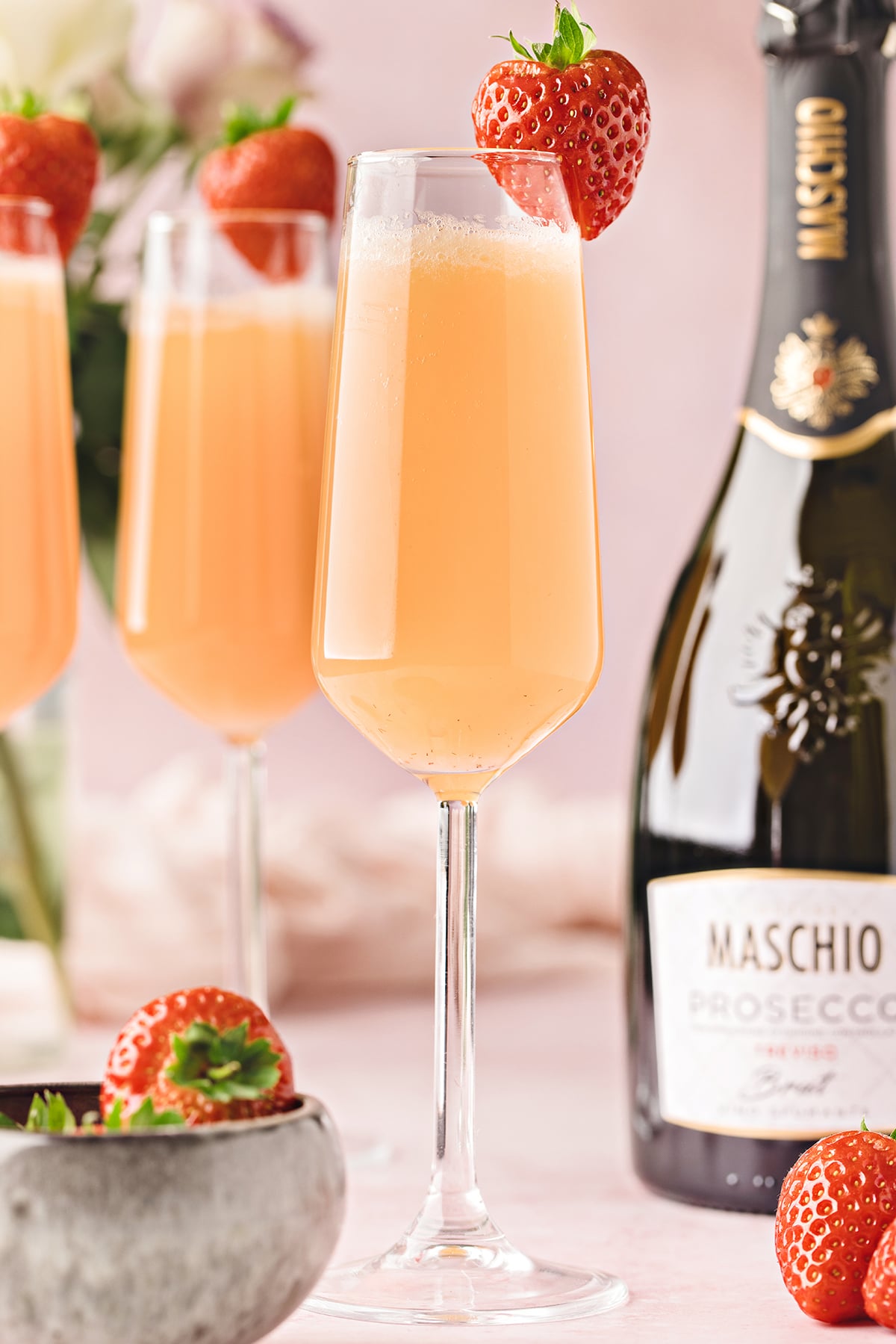 Strawberry-Rosemary Sparkling Mimosa