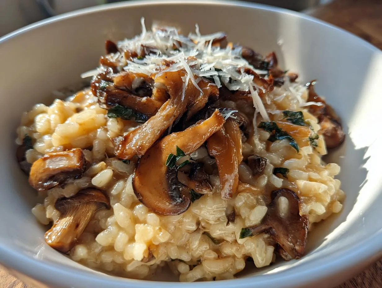 Italian Oven-Baked Risotto with Wild Mushrooms