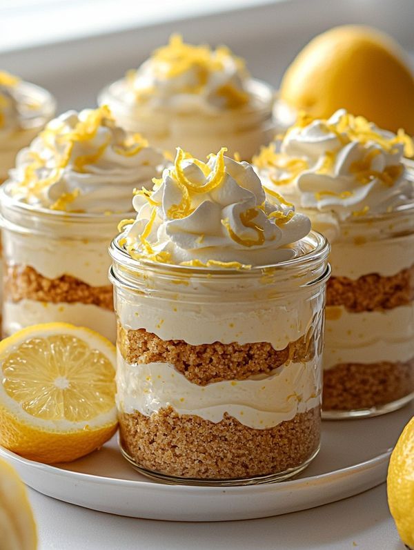 No-Bake Lemon Mascarpone Parfait with Honey Almond Crunch