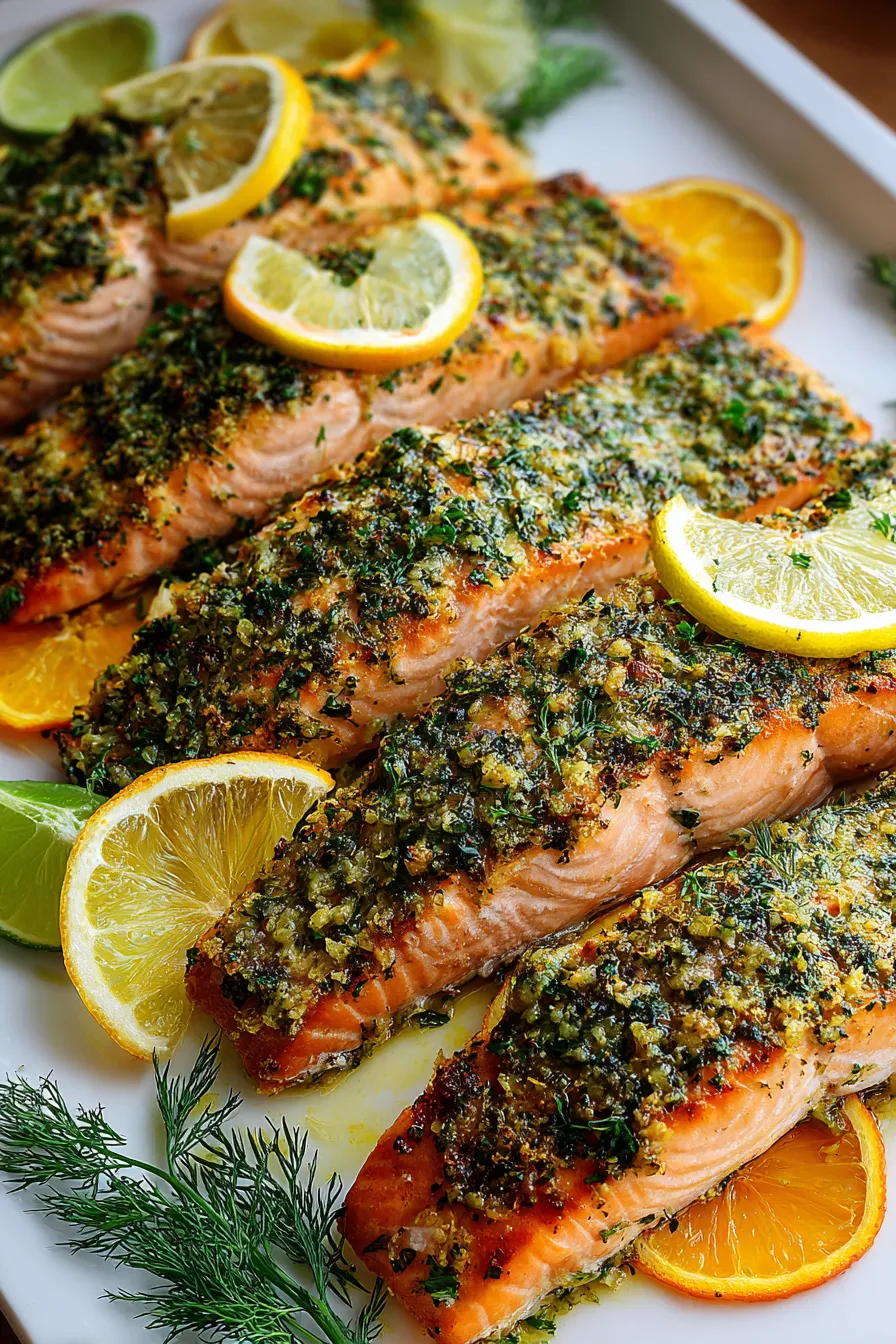 Half-Cooked Citrus and Herb Roasted Salmon