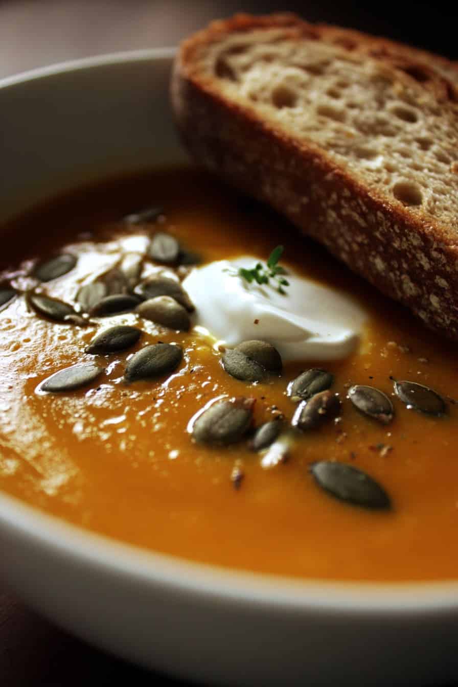 Wattleseed-Spiced Pumpkin Soup with Roasted Pepitas