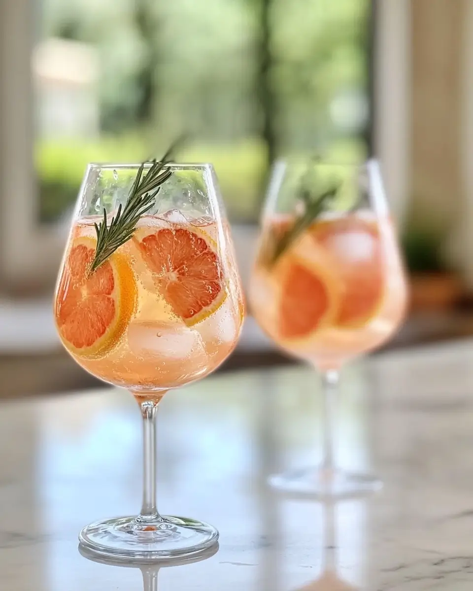 Sparkling Grapefruit and Rosemary Spritz