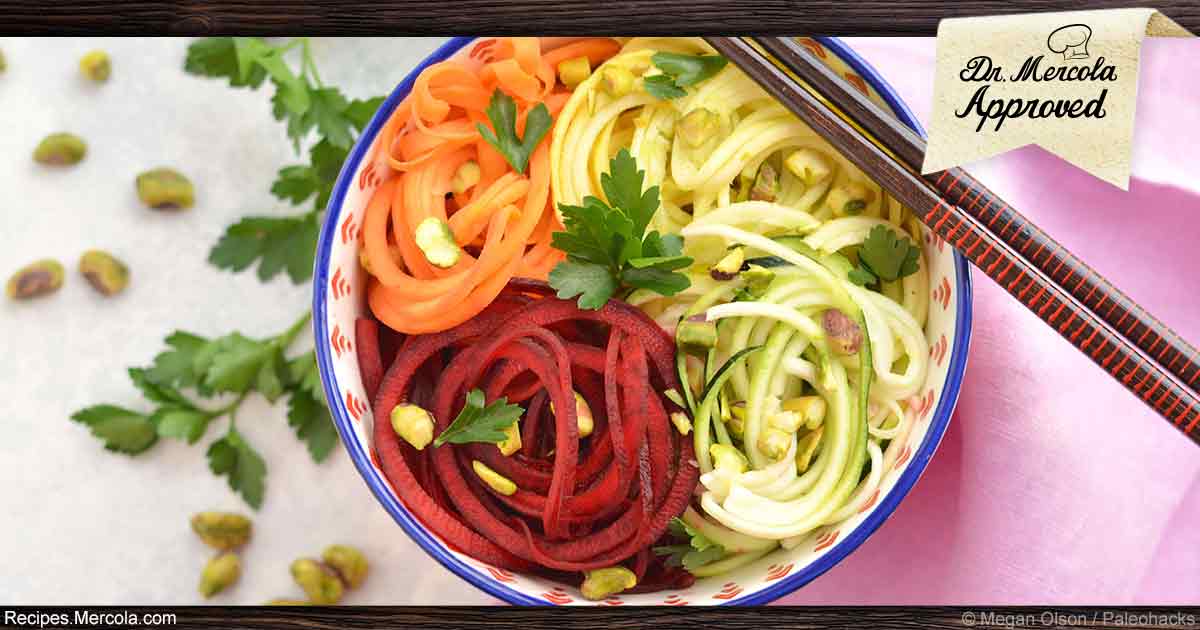 Playful Poki Pasta with Rainbow Veggies