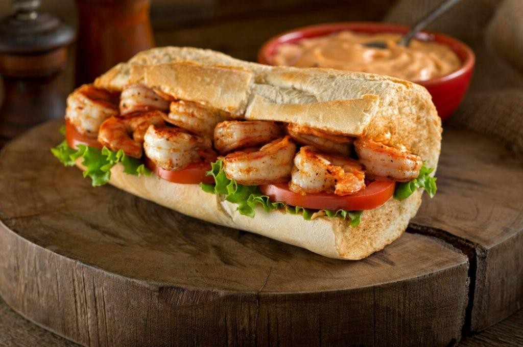 Grilled Cajun-Spiced Shrimp Po' Boy Sandwich