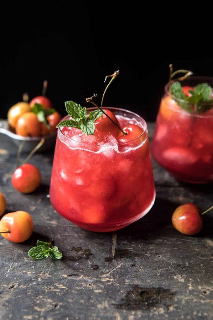Bourbon-Spiced Michigan Cherry Old Fashioned