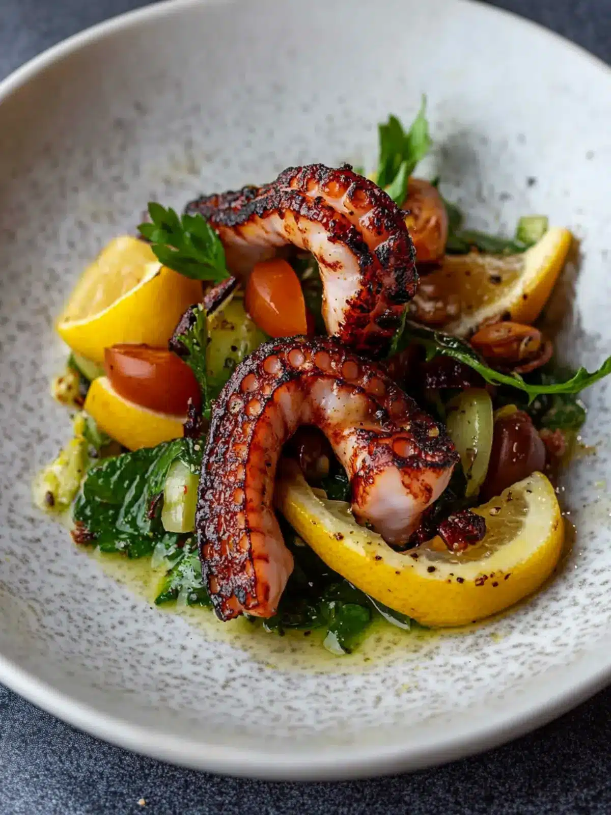 Grilled Octopus Salad with Lemon and Olive Oil