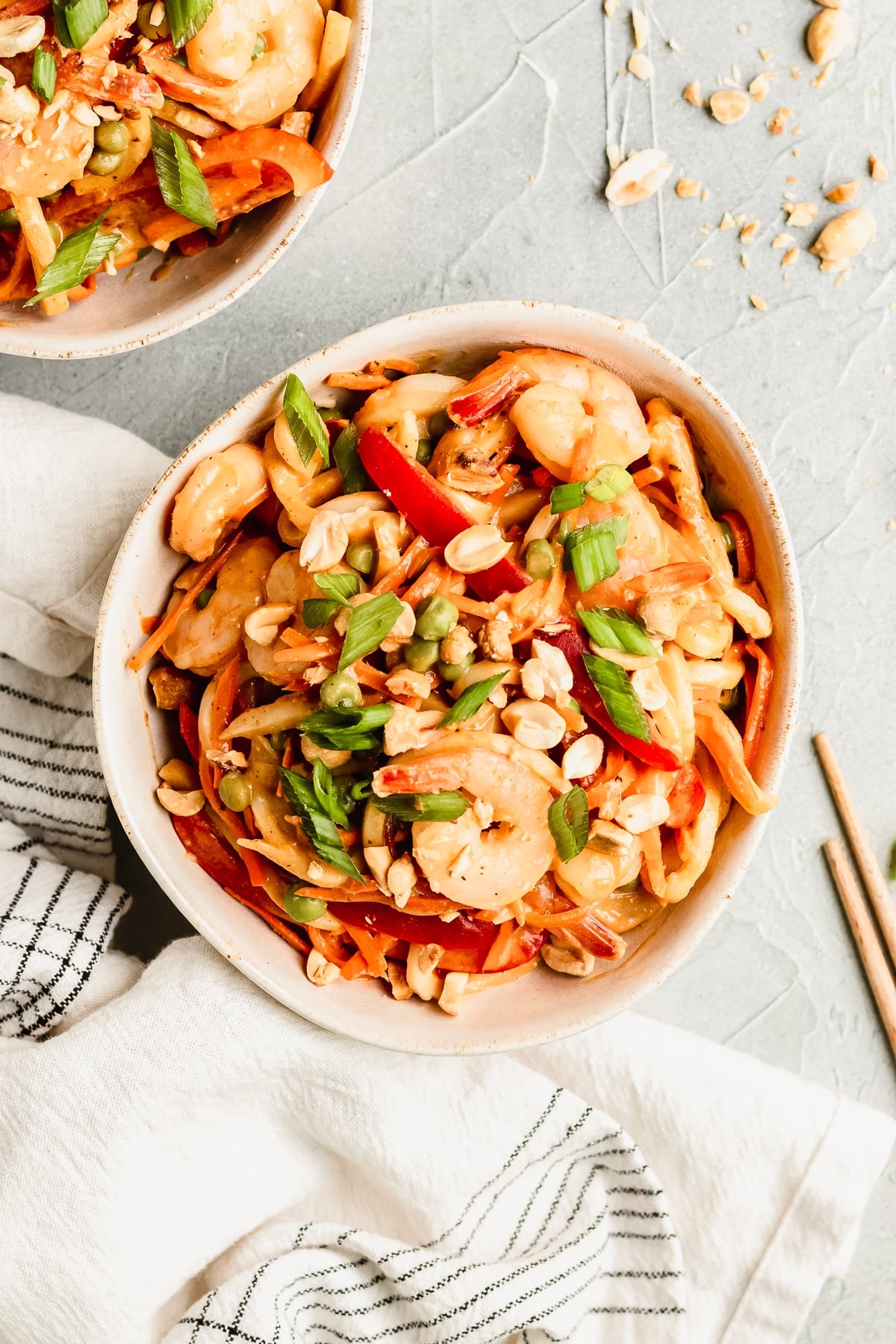 Thai Peanut Noodles with Shrimp and Bok Choy