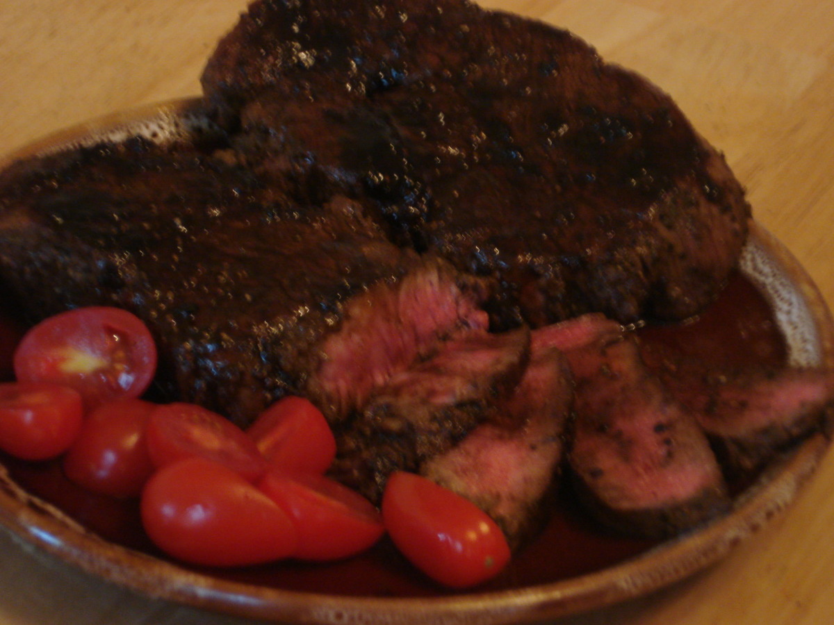 Slow-Roasted Kangaroo Fillet with Pepperberry Glaze