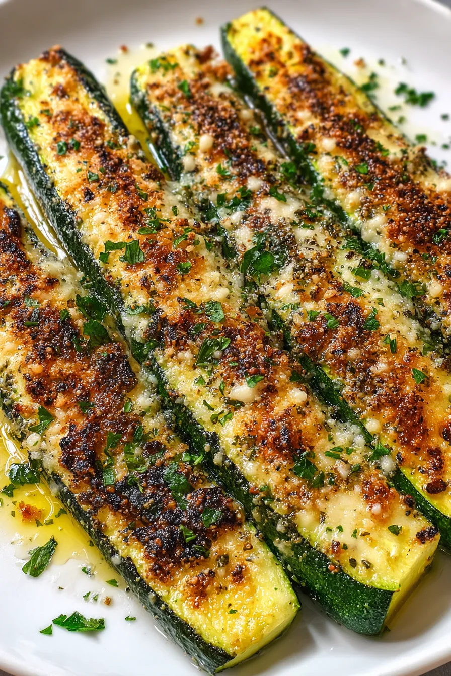 Italian Pan-Roasted Zucchini with Garlic and Parmesan