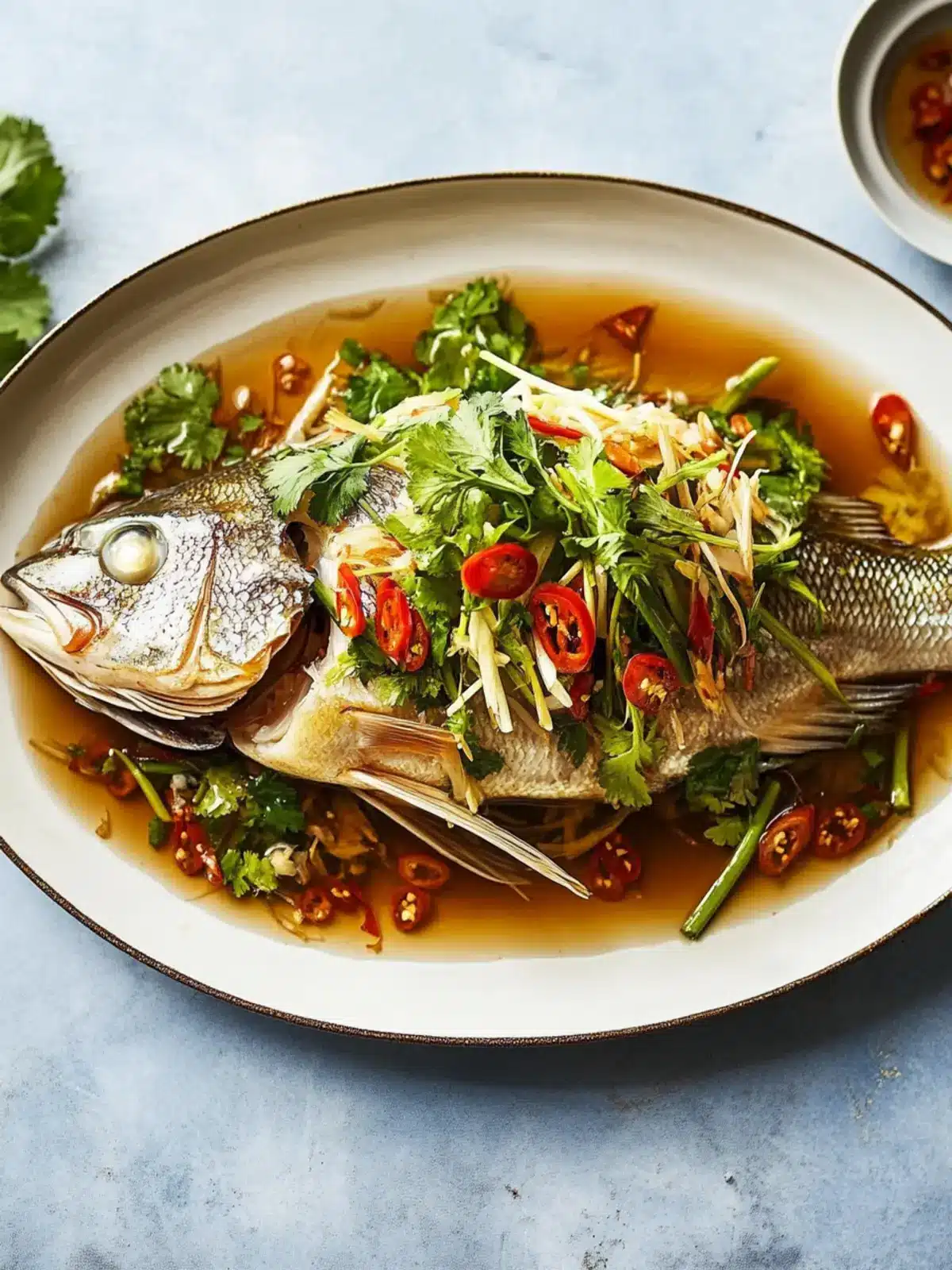 Steamed Cantonese-Style Soy Sauce Whole Fish
