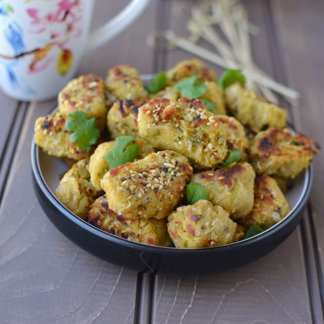 Gujarati Sweet Farsan Muthia with Sesame Seeds