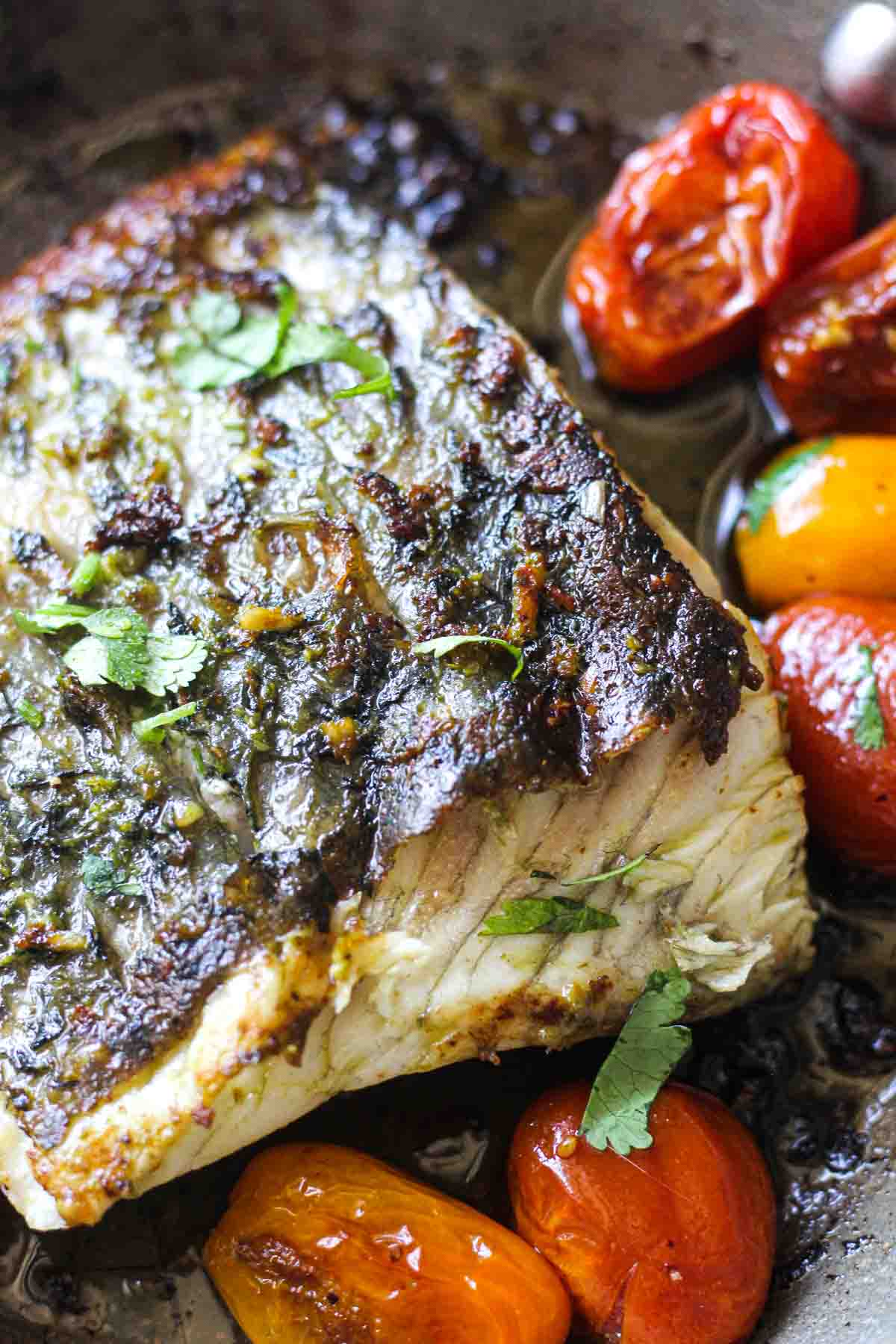 Barramundi Pan-Fried with Finger Lime and Macadamia Salsa