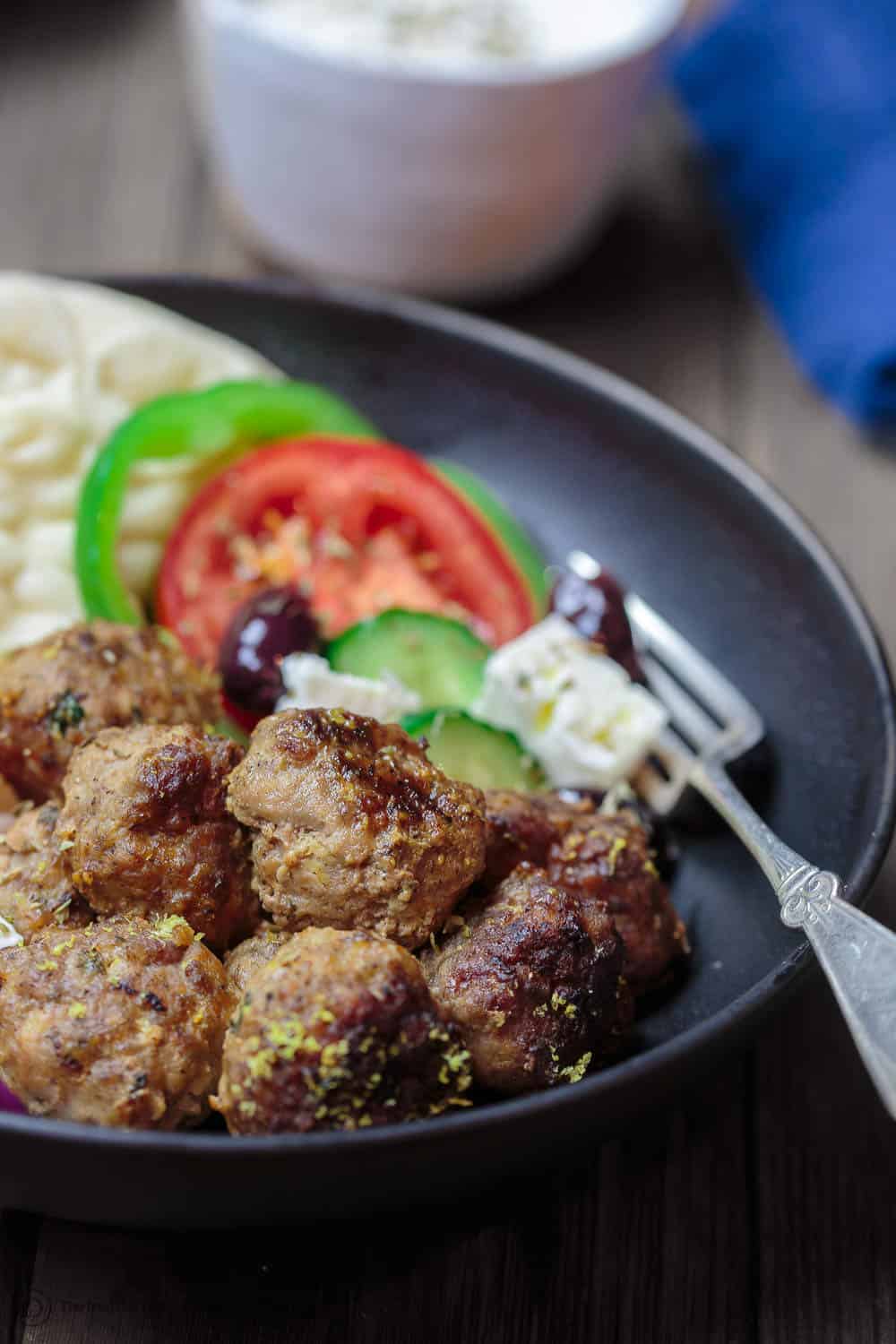 Pan-Seared Greek Keftedes with Mint and Oregano