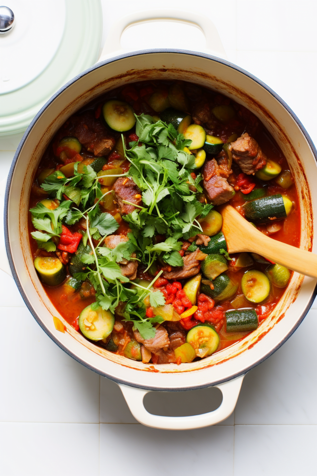Slow-Simmered Bamia Okra Stew with Tomato and Lamb