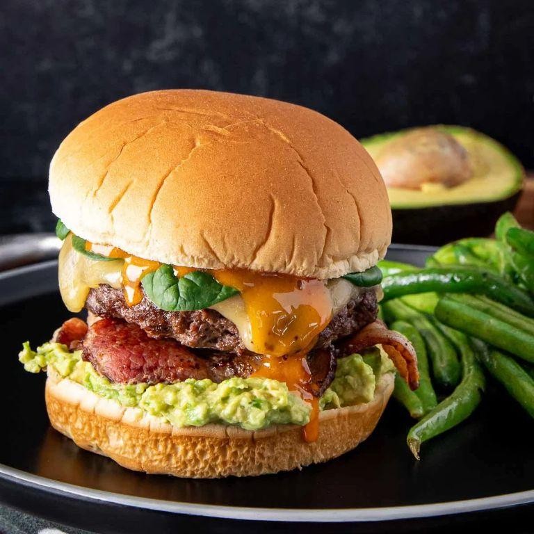 Avocado and Black Bear Diner-Style Club Sandwich with Smoky Bacon