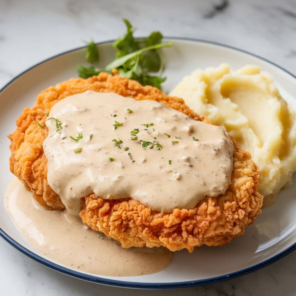 Slow Cooker Chicken-Fried Steak with Cream Gravy