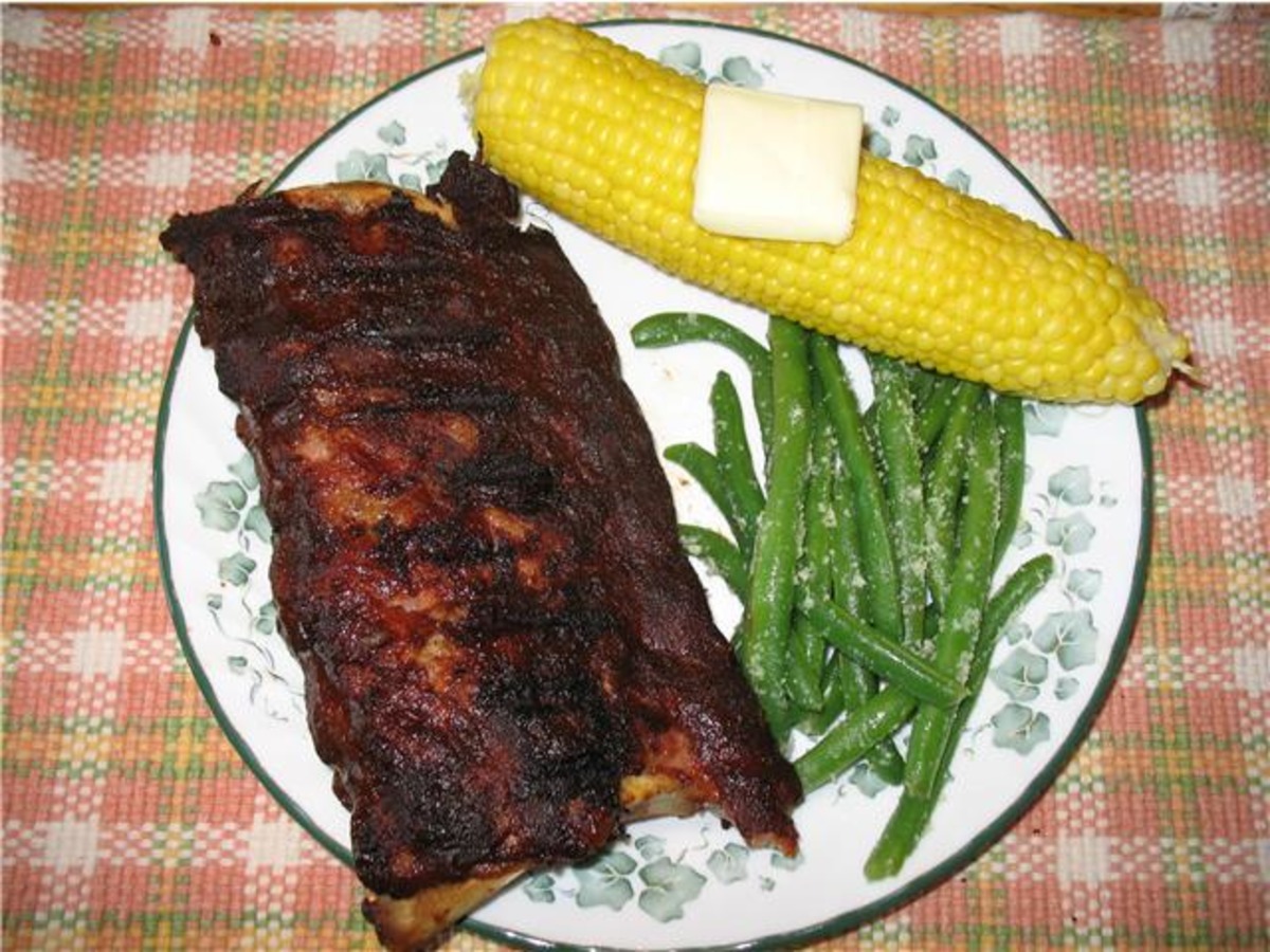 Dry-Rubbed BBQ Ribs with Tangy Coleslaw