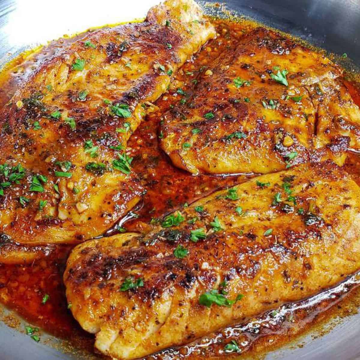 Pan-Seared Gulf Snapper with Cajun Butter Sauce