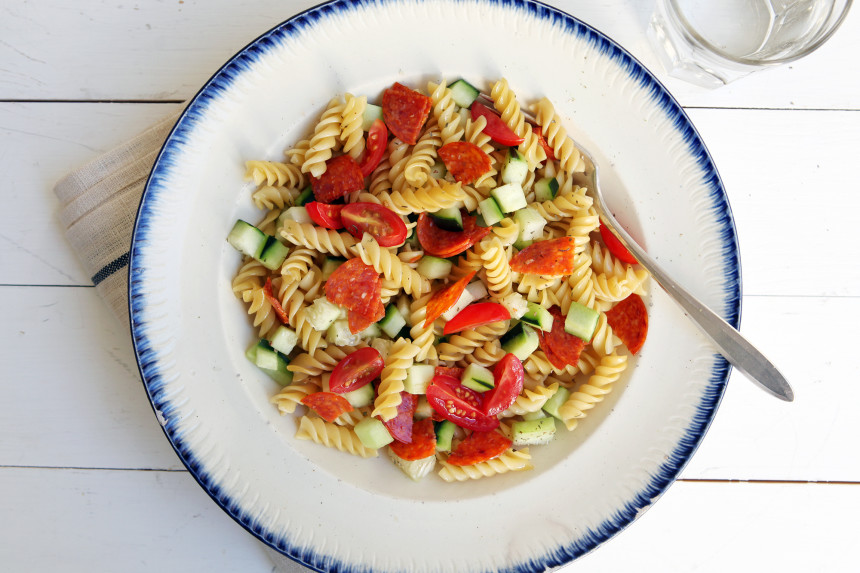 Aperol-Infused Pasta Salad