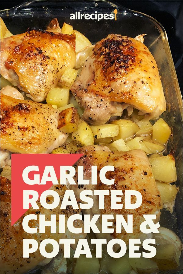 One-Pan Roasted Chicken Thighs with Garlic and Potatoes