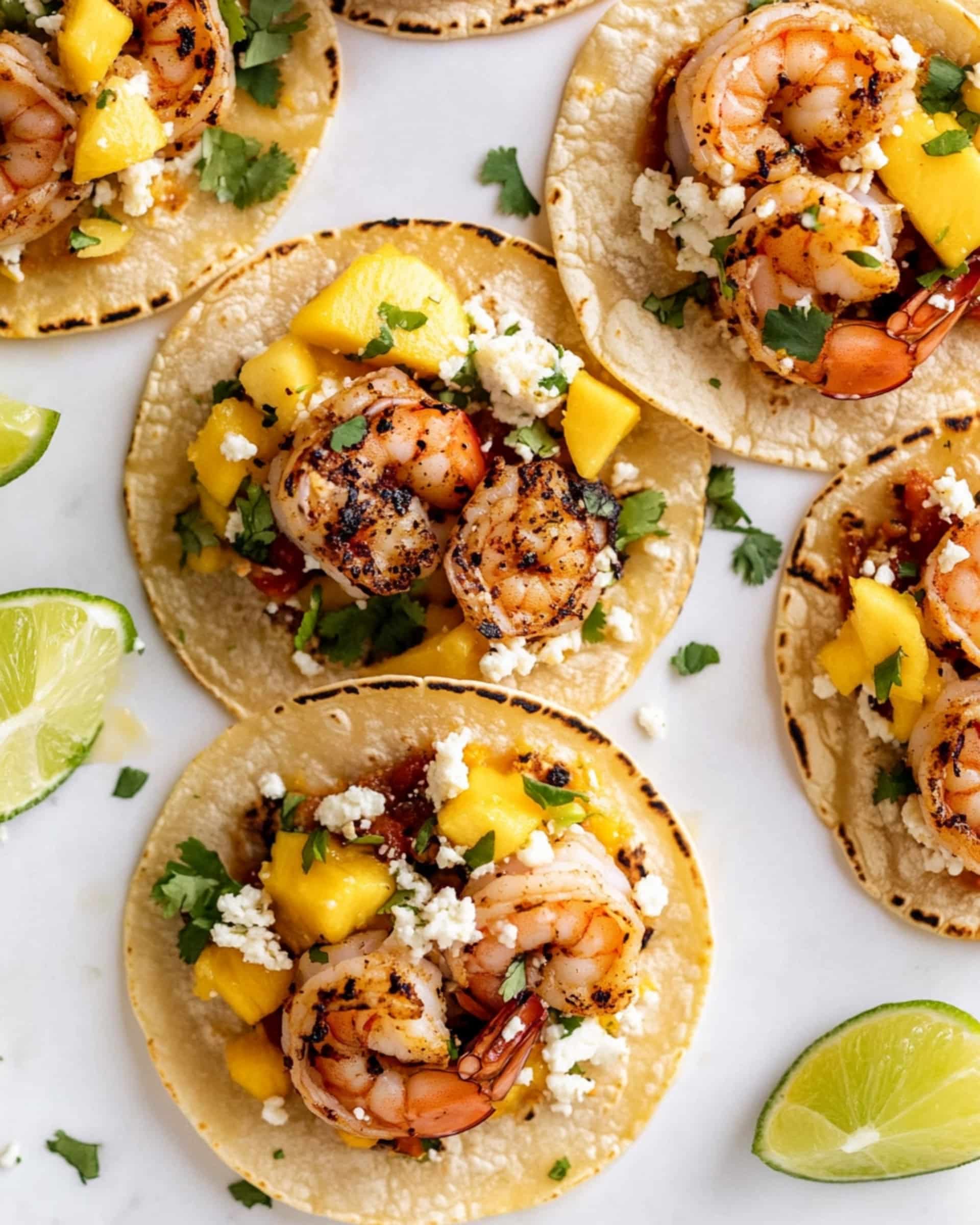 Crispy Chili Lime Shrimp Tacos with Mango Salsa