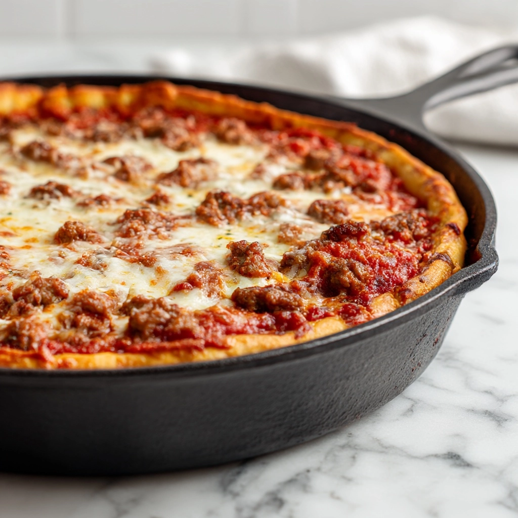 Chicago-Style Deep Dish Sausage Pizza