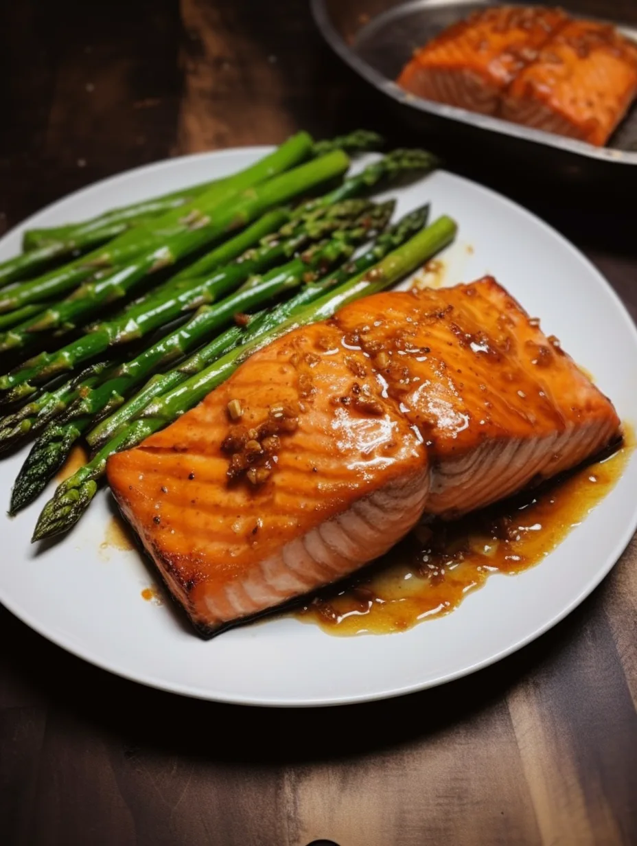 Honey-Lemon Glazed Salmon with Spring Asparagus