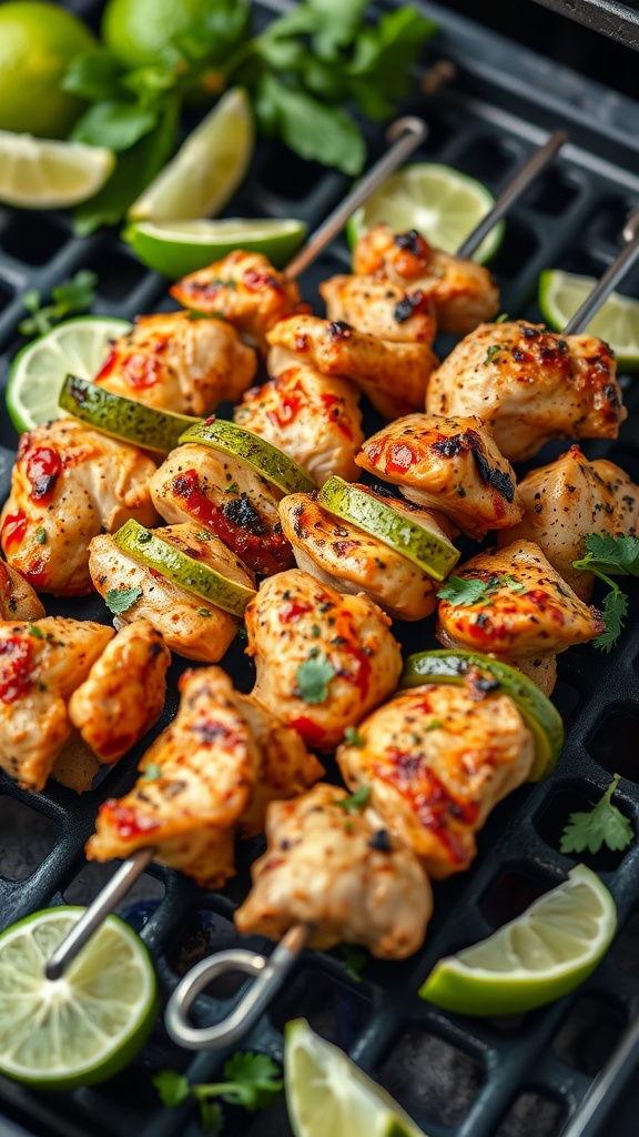 Smoky Chipotle Tequila Lime Chicken Skewers