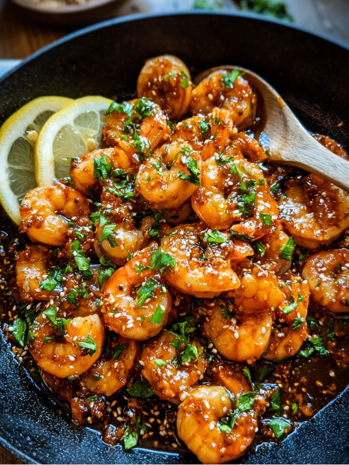 Spicy Sautéed Shrimp with Garlic and Lemon Zest