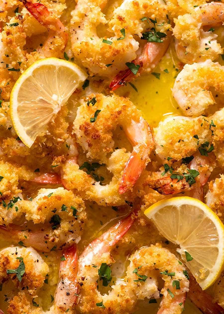 Oven-Baked Shrimp Scampi with Garlic Butter and Cauliflower Rice