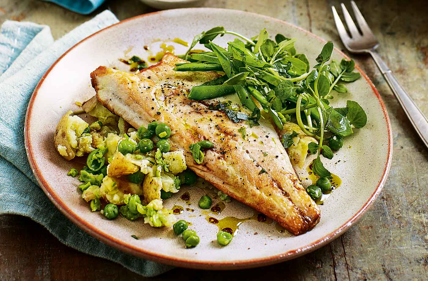 Pan-Seared Regional Sea Bass with Citrus Herb Sauce