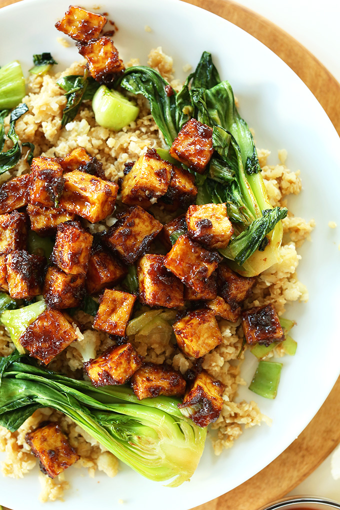 Stir-Fried Szechuan Tofu with Crispy Peanuts