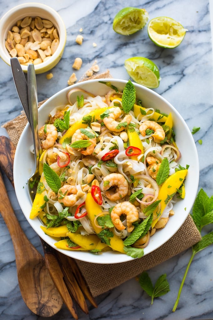 Thai-Inspired Shrimp and Mango Salad with Peanut Dressing