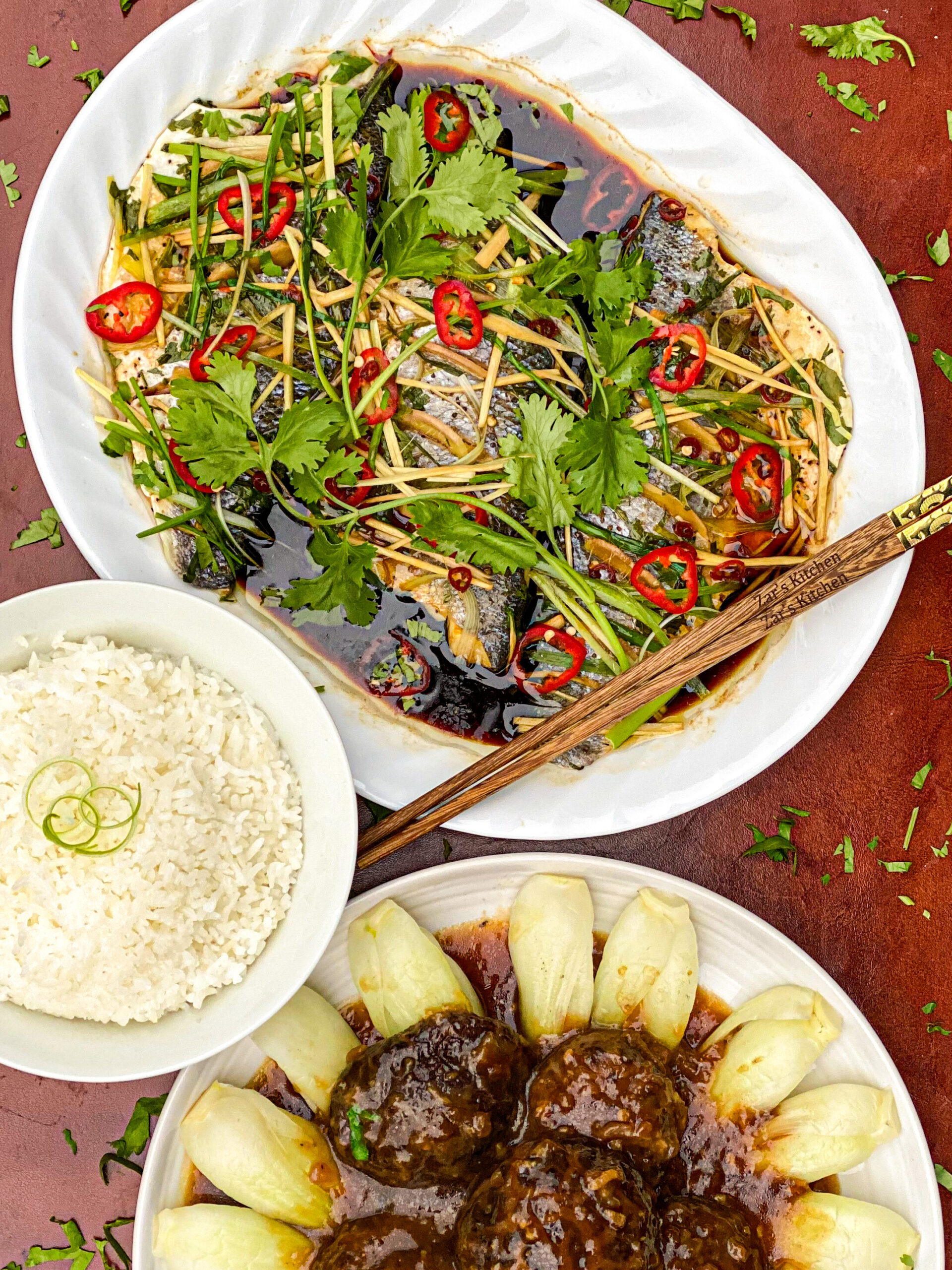 Cantonese-Style Braised Sea Bass with Ginger and Soy