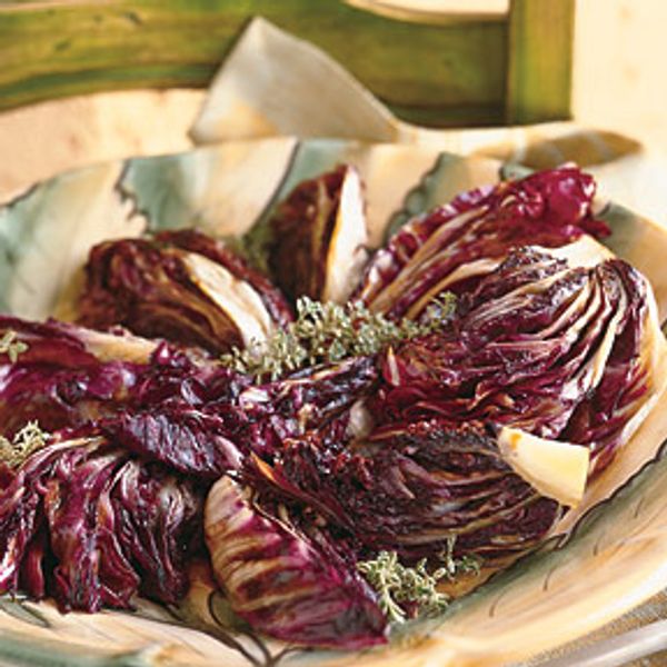 Braised Radicchio and Fennel with Balsamic Reduction