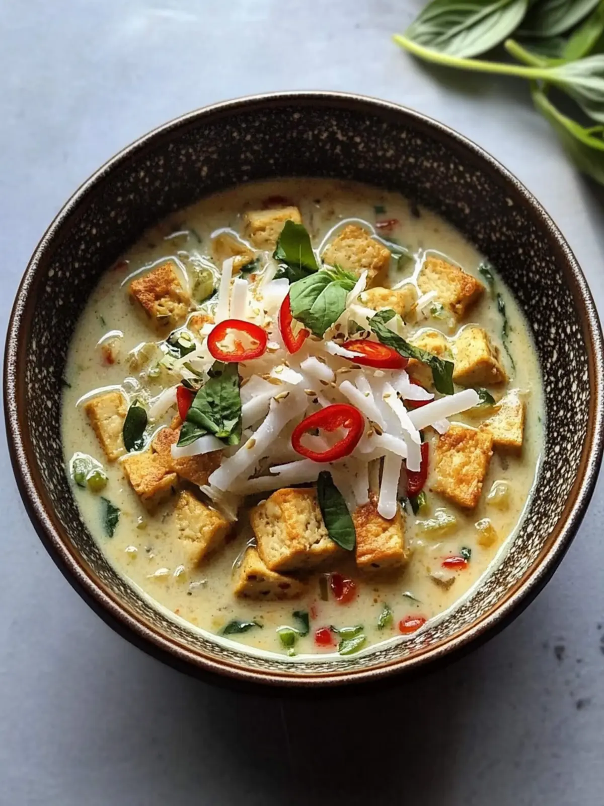 Coconut-Lemongrass Thai Green Curry with Tofu
