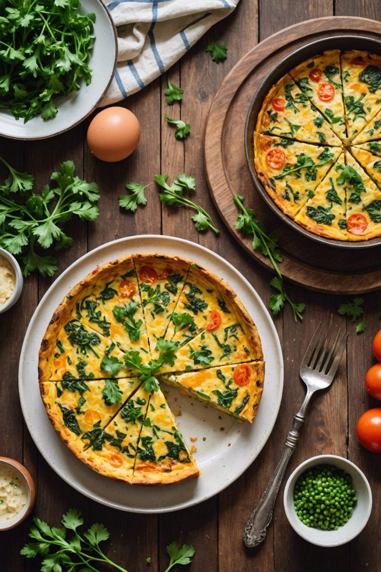 Savory Veggie Frittata with Herbed Cheese