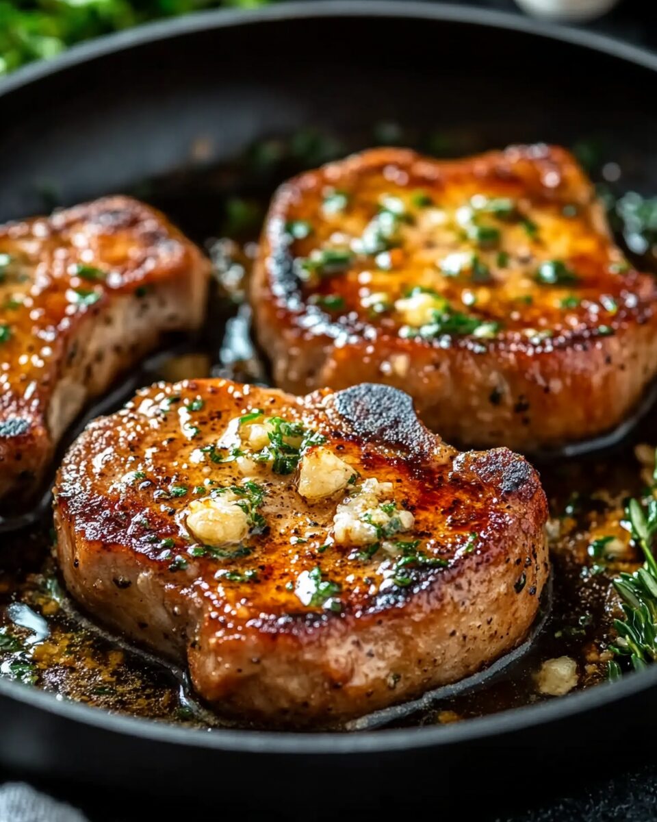 Pan-Seared Pork Chops with Smoked Paprika and Garlic Butter